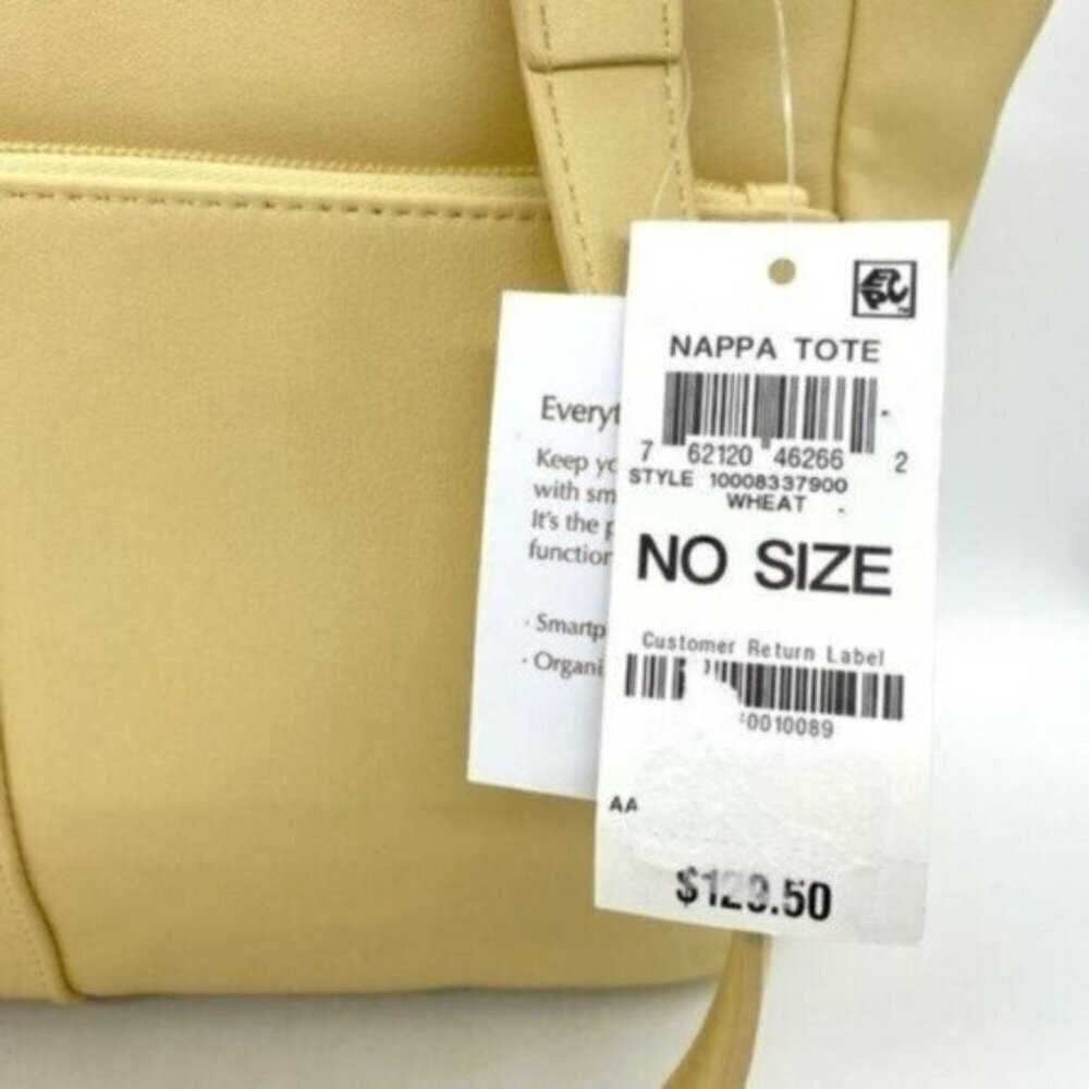 Giani Bernini Nappa Classic Leather Butter Yellow Womens Shoulder Bag - Picture 5 of 13